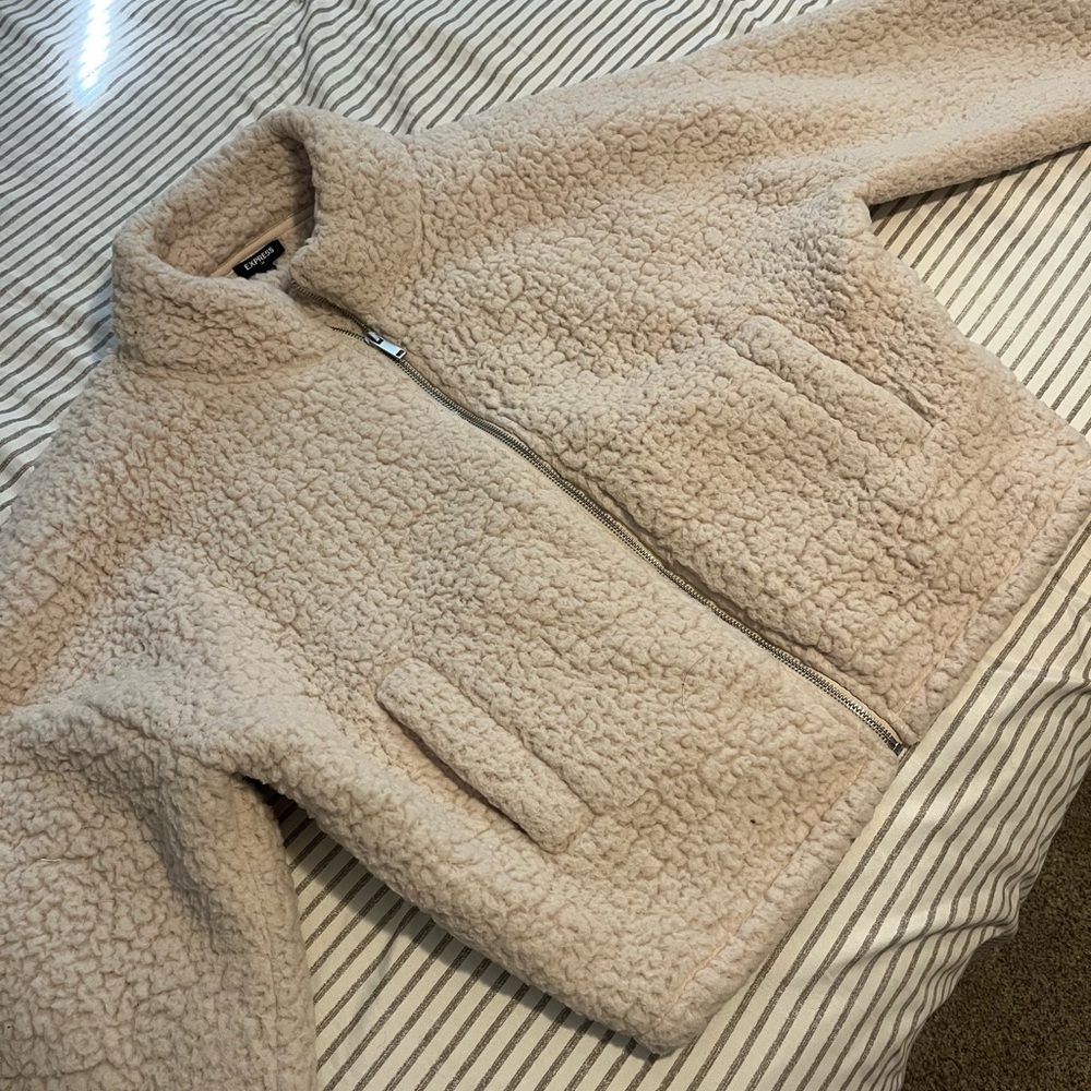 Express Cream Teddy Jacket